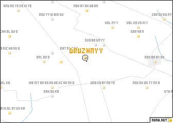 map of Druzhnyy