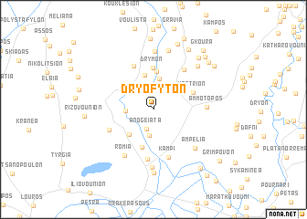map of Dryófyton