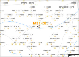 map of Drzewce