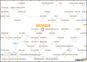 map of Držková
