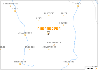 map of Duas Barras