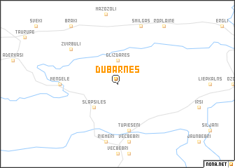 map of Dubārnes