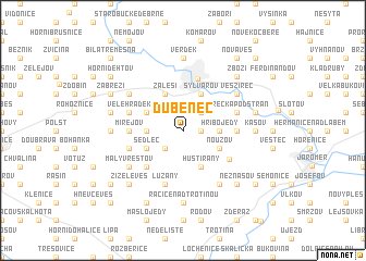 map of Dubenec