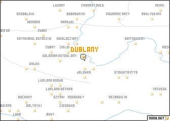 map of Dublany