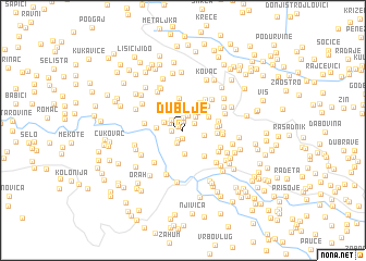 map of Dublje