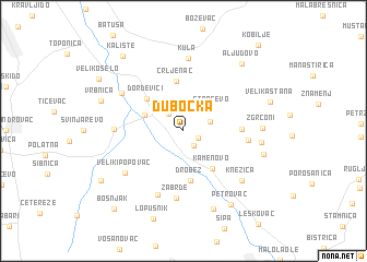 map of Dubočka