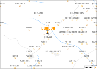 map of Dubová