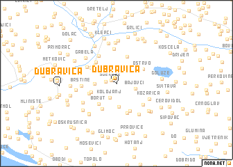 map of Dubravica