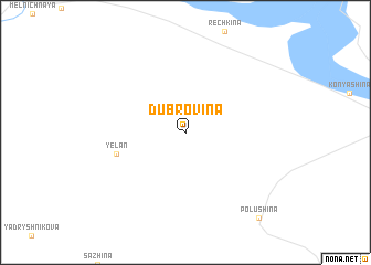 map of Dubrovina