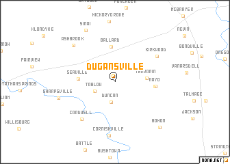 map of Dugansville