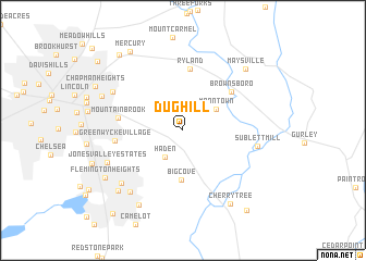 map of Dug Hill