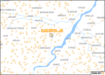 map of Dugo Polje