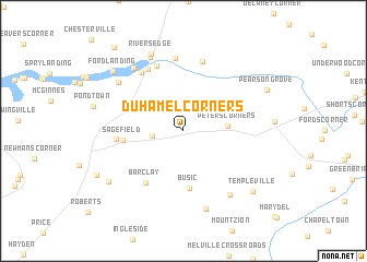 map of Duhamel Corners