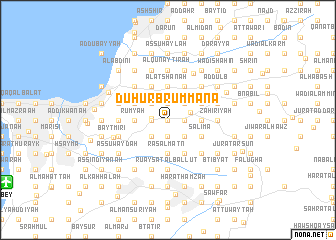 map of Ḑuhūr Brummānā