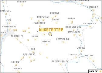 map of Duke Center