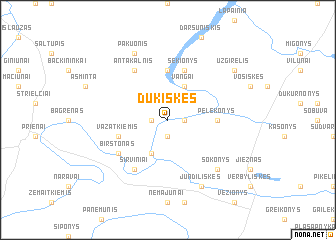 map of Dukiškės