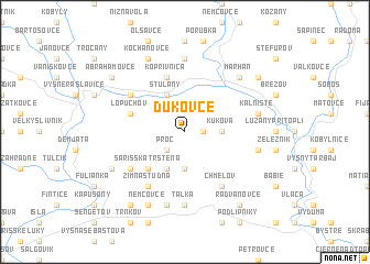 map of Dukovce