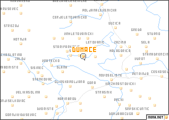 map of Dumače