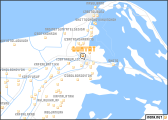 map of Dumyāţ