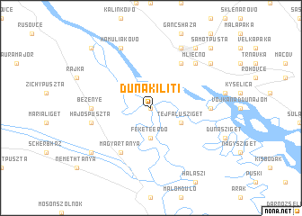 map of Dunakiliti