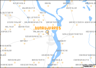 map of Dunaújváros
