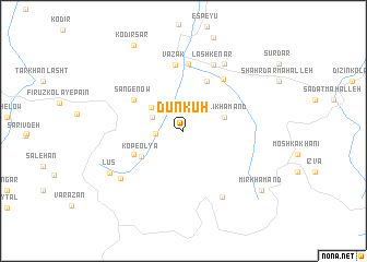 map of Dūnkūh