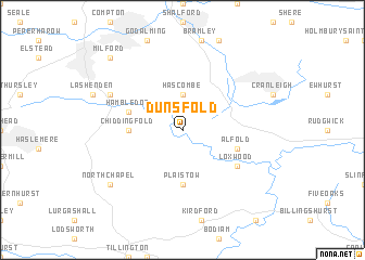 map of Dunsfold