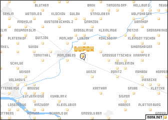 map of Düpow