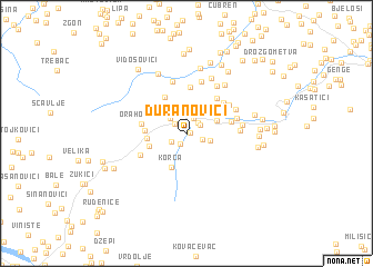 map of Duranovići