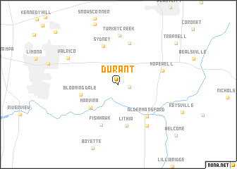 map of Durant