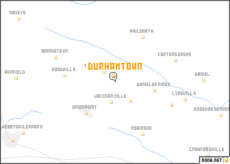 map of Durham Town