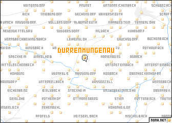 map of Dürrenmungenau