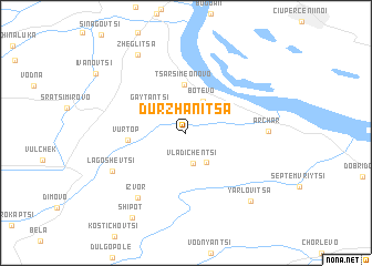 map of Dŭrzhanitsa