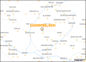 map of Dūshān Bolāghī