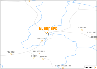 map of Dushnëvo