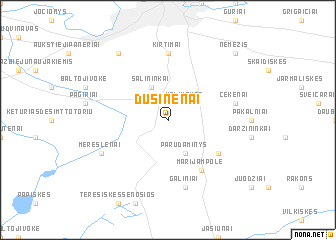 map of Dusinėnai