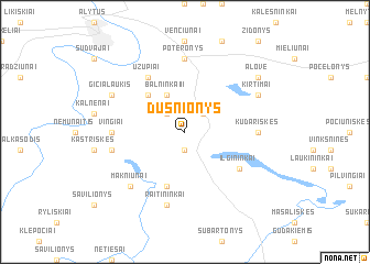 map of Dušnionys