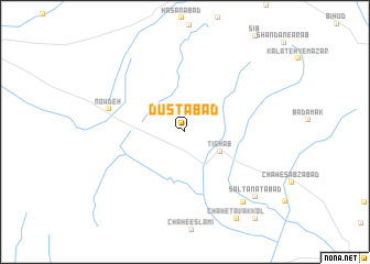 map of Dūstābād