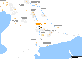 map of Dŭsty