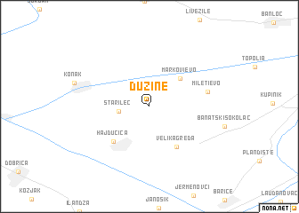 map of Dužine