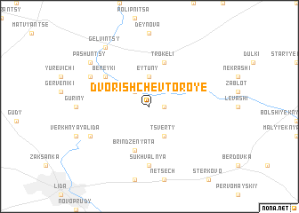 map of Dvorishche Vtoroye