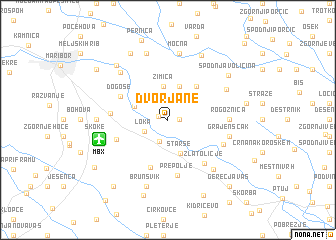 map of Dvorjane