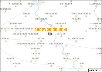 map of Dvoryaninovichi