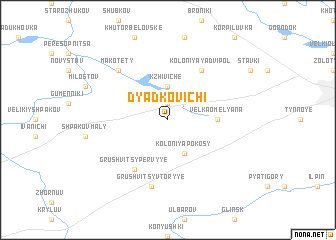 map of Dyadʼkovichi