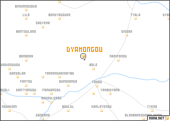 map of Dyamongou