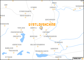 map of Dyatlovshchina