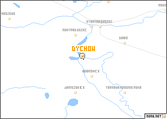 map of Dychów