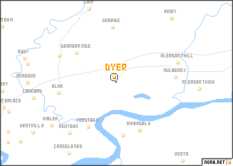 map of Dyer