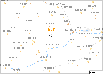 map of Dye