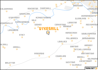 map of Dykes Mill